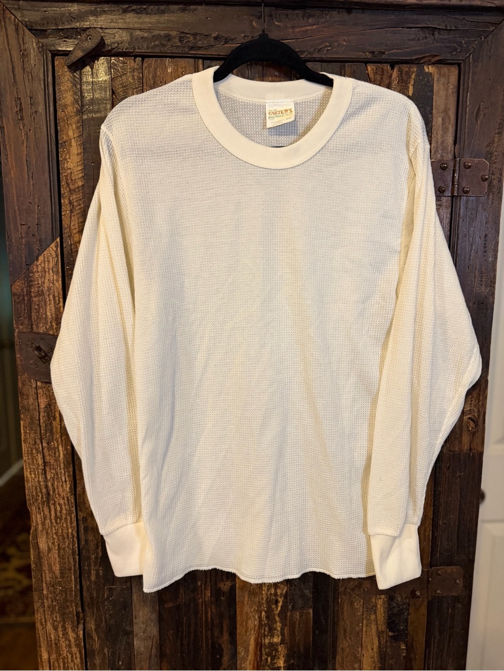 Vintage Y2K Carter’s Watch The Wear Thermal Shirt Men XL Waffle Knit White